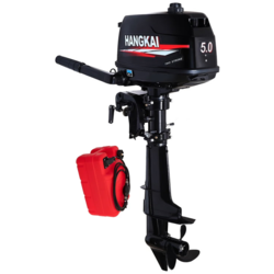 Лодочный мотор Hangkai 5.0 HP 2-х тактный + бак 12 литров