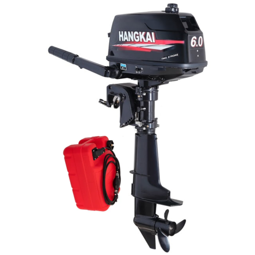 Лодочный мотор Hangkai 6.0 HP 2-х тактный + бак 12 литров