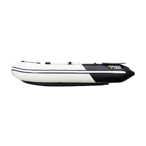 Лодка ПВХ Ривьера Компакт 2900 НДНД "Комби" светло-серый/черный
