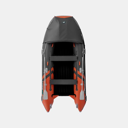 Лодка ПВХ GLADIATOR E380PRO (оранжевый/темно-серый)