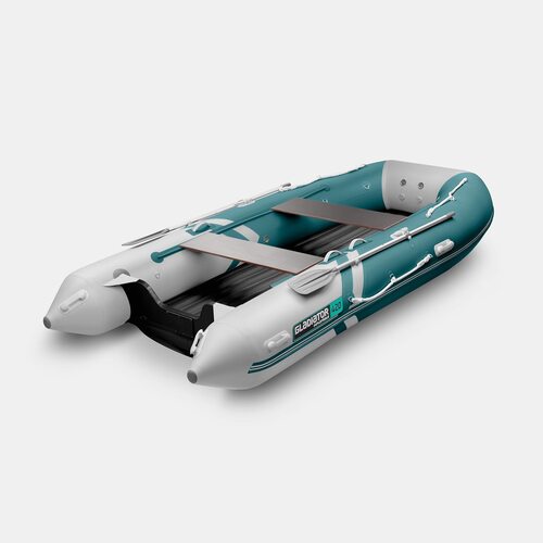 Лодка ПВХ GLADIATOR E420S (морской зеленый/белый)