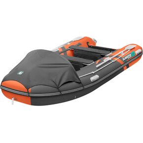 Лодка ПВХ GLADIATOR E380PRO (оранжевый/темно-серый)