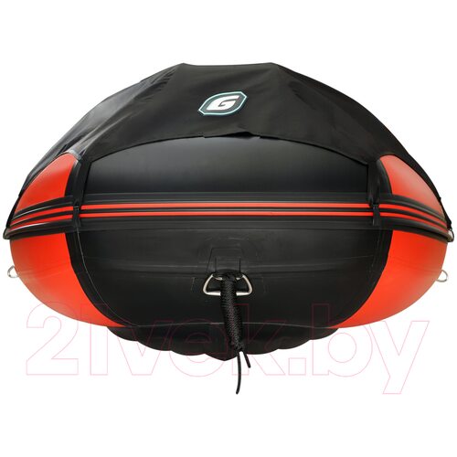 Лодка ПВХ GLADIATOR E420PRO нднд (красный/черный)