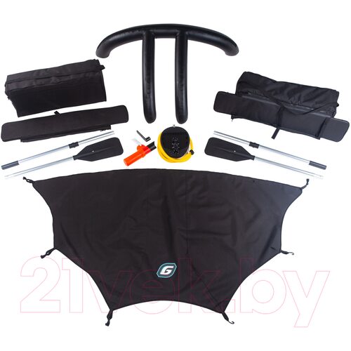 Лодка ПВХ GLADIATOR E420PRO нднд (красный/черный)