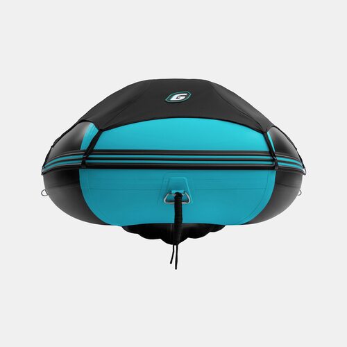 Лодка ПВХ GLADIATOR E450PRO (черный/бирюзовый)
