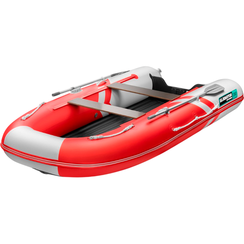 Лодка ПВХ GLADIATOR E350S (красный/белый)