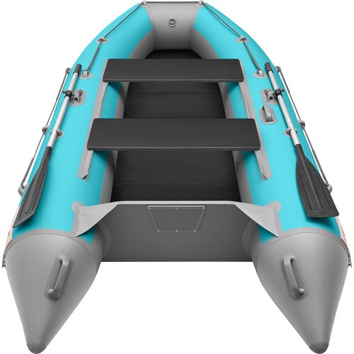 Лодка ПВХ Roger Boat Hunter 3200 (без киля, бирюзовый/серый комби)