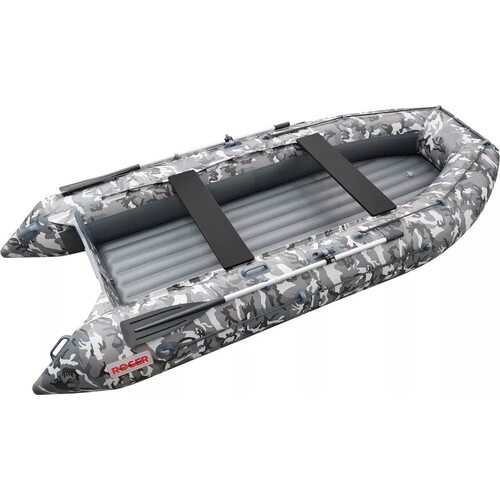 Лодка ПВХ Roger Boat Trofey 2900 (без киля, серый камуфляж/графит комби)
