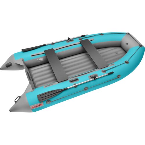 Лодка ПВХ Roger Boat Trofey 3100 (без киля, бирюзовый/серый комби)