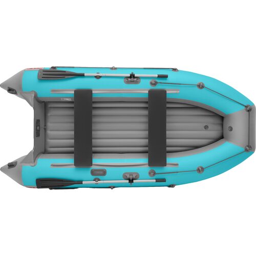 Лодка ПВХ Roger Boat Trofey 3100 (без киля, бирюзовый/серый комби)