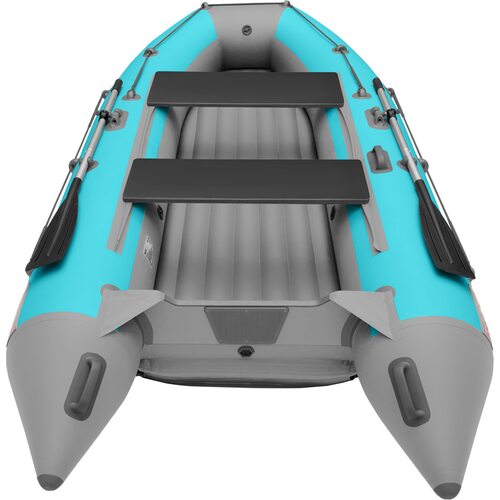 Лодка ПВХ Roger Boat Trofey 3100 (без киля, бирюзовый/серый комби)