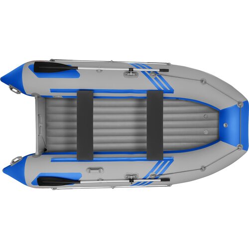 Лодка ПВХ Roger Boat Zefir 3700 (большой киль, серый/синий комби)