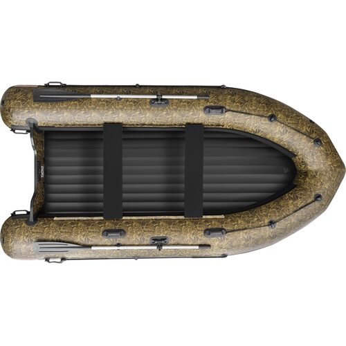 Лодка ПВХ Roger Boat Sfera 3800 (безконусная, средний киль, камуфляж камыш/черный комби)
