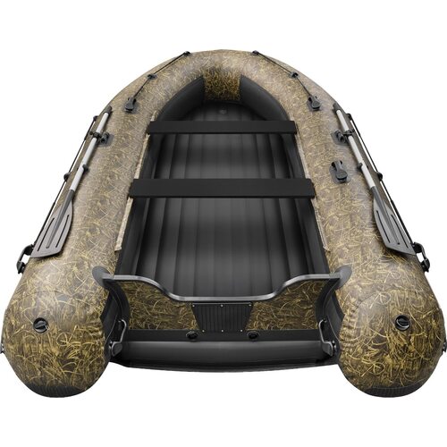 Лодка ПВХ Roger Boat Sfera 3800 (безконусная, средний киль, камуфляж камыш/черный комби)