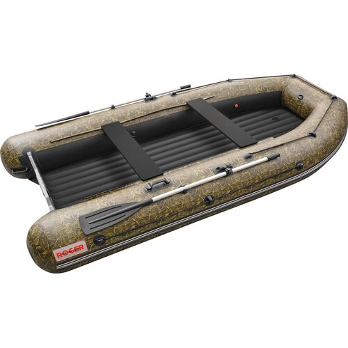 Лодка ПВХ Roger Boat Zefir 3500 (малокилевой, камуфляж камыш/черный комби)
