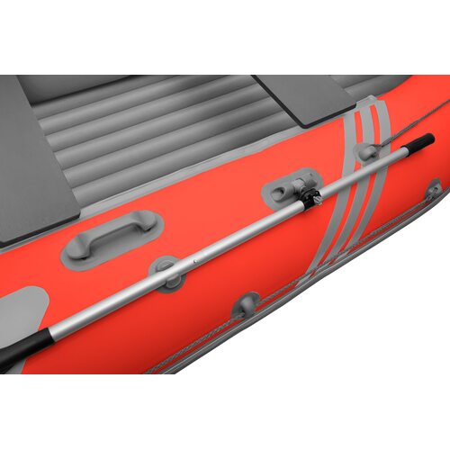 Лодка ПВХ Roger Boat Zefir 4400 (большой киль, красный/серый комби)