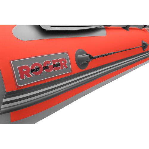 Лодка ПВХ Roger Boat Zefir 4400 (большой киль, красный/серый комби)