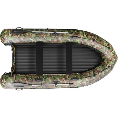 Лодка ПВХ Roger Boat Sfera 3800 (безконусная, средний киль, зеленый камуфляж/черный комби)