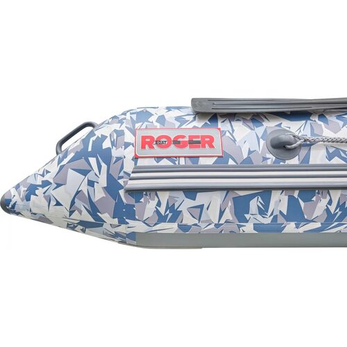 Лодка ПВХ Roger Boat Hunter 3000 (без киля, битое стекло/серый комби)