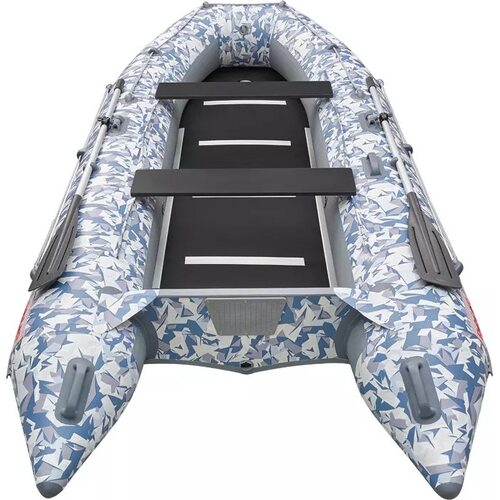 Лодка ПВХ Roger Boat Hunter 3000 (без киля, битое стекло/серый комби)