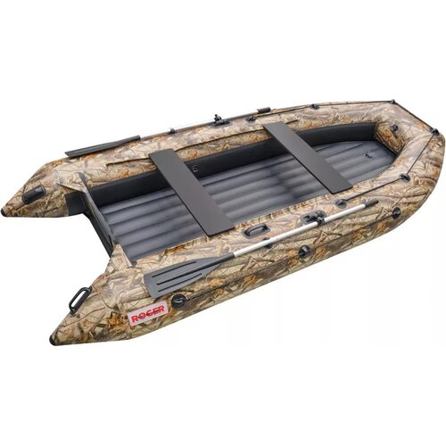 Лодка ПВХ Roger Boat Trofey 3100 (без киля, камуфляж лес/черный комби)