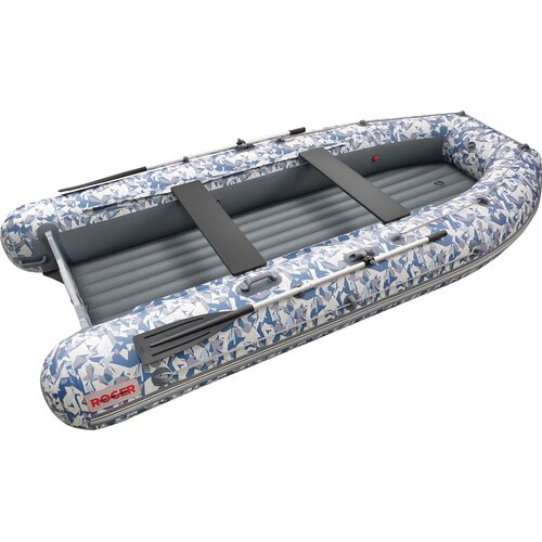 Лодка ПВХ Roger Boat Zefir 3500 (малокилевой, битое стекло/серый комби)