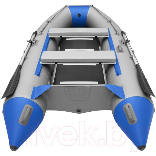 Лодка ПВХ Roger Boat Hunter Keel 3000 (малокилевая, серый/синий)