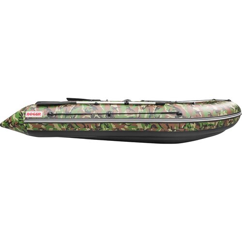 Лодка ПВХ Roger Boat Zefir 3700 (большой киль, зеленый камуфляж/черный комби)