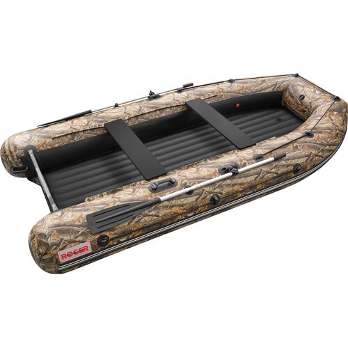 Лодка ПВХ Roger Boat Sfera 3500 (безконусная, малый киль, камуфляж лес/черный комби)