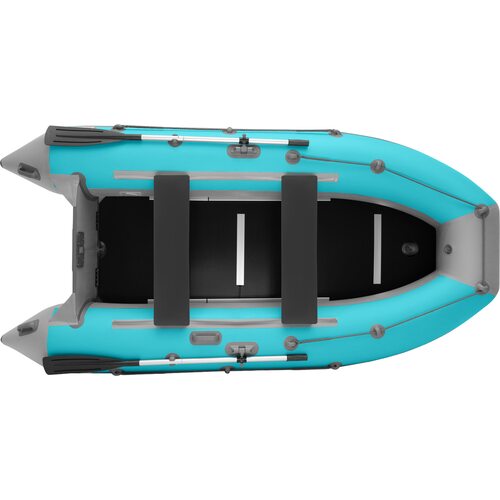 Лодка ПВХ Roger Boat Hunter keel 3500 (малокилевая, бирюзовый/серый комби)