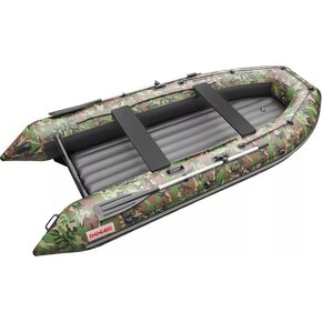 Лодка ПВХ Roger Boat Zefir 3500 LT (малокилевой, зеленый камуфляж/черный комби)