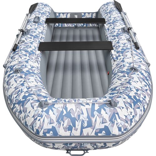 Лодка ПВХ Roger Boat Zefir 3700 (большой киль, битое стекло/серый комби)