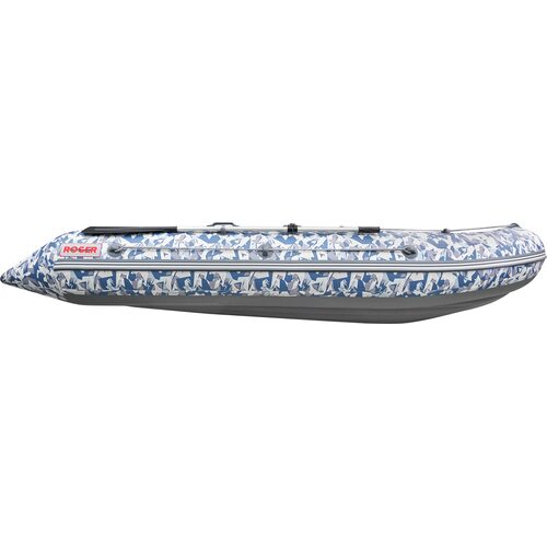 Лодка ПВХ Roger Boat Zefir 3700 (большой киль, битое стекло/серый комби)