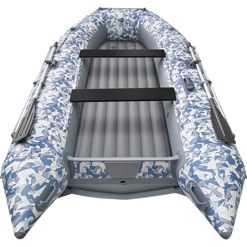 Лодка ПВХ Roger Boat Zefir 3700 (большой киль, битое стекло/серый комби)
