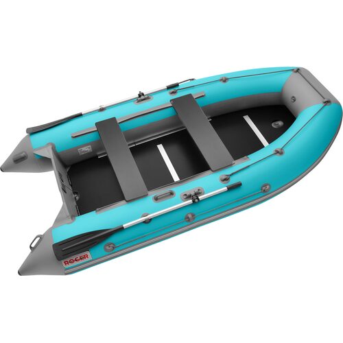Лодка ПВХ Roger Boat Hunter keel 3000 (малокилевая, бирюзовый/серый комби)