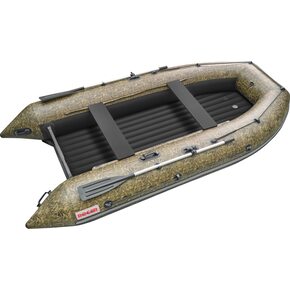 Лодка ПВХ Roger Boat Zefir 3700 (большой киль, камуфляж камыш/черный комби)