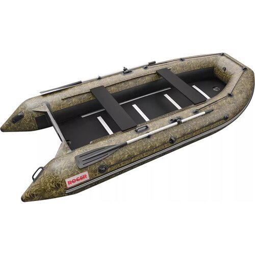 Лодка ПВХ Roger Boat Hunter keel 3000 (малокилевая, камуфляж камыш/черный комби)