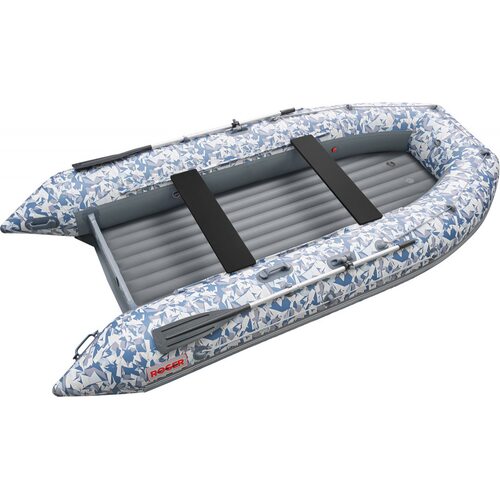 Лодка ПВХ Roger Boat Zefir 4000 (большой киль, битое стекло/серый комби) Лодка ПВХ Roger Boat Zefir 4000 (большой киль, битое стекло/серый комби)