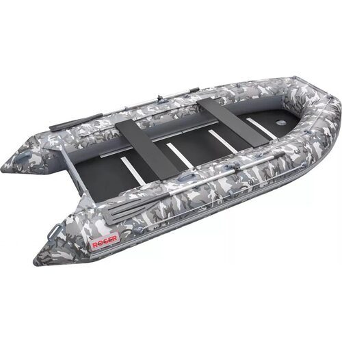 Лодка ПВХ Roger Boat Hunter 3000 (без киля, серый камуфляж/графит комби)