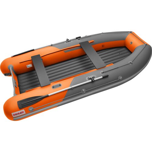 Лодка ПВХ Roger Boat Zefir 3500 (малокилевой, графит/оранжевый комби)