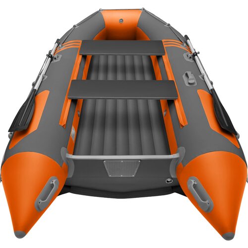 Лодка ПВХ Roger Boat Zefir 4400 (большой киль, графит/оранжевый комби)