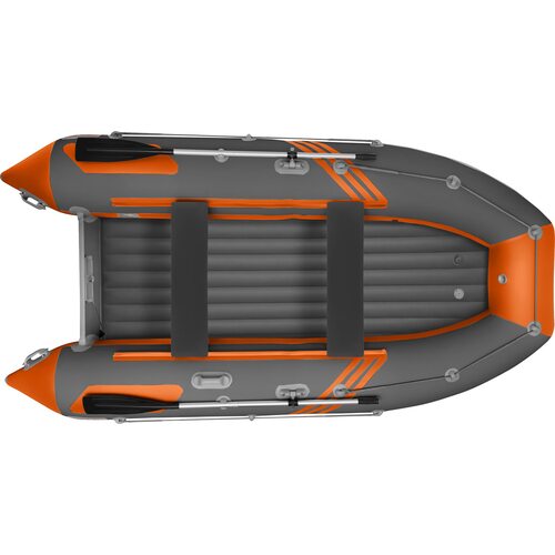 Лодка ПВХ Roger Boat Zefir 4400 (большой киль, графит/оранжевый комби)