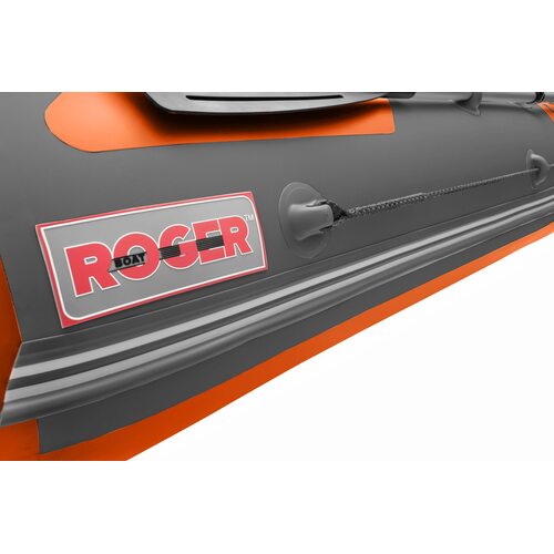 Лодка ПВХ Roger Boat Zefir 4400 (большой киль, графит/оранжевый комби)