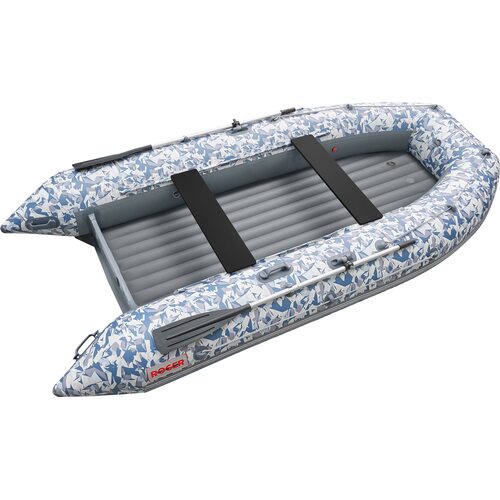 Лодка ПВХ Roger Boat Zefir 4400 (большой киль, битое стекло/серый комби)