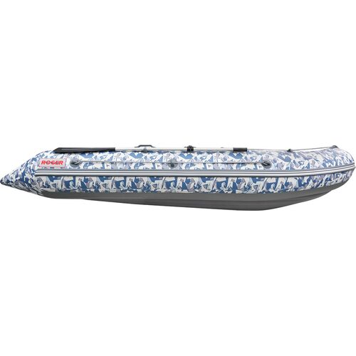 Лодка ПВХ Roger Boat Zefir 4400 (большой киль, битое стекло/серый комби)