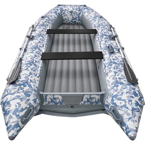 Лодка ПВХ Roger Boat Zefir 4400 (большой киль, битое стекло/серый комби)