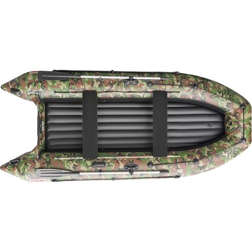 Лодка ПВХ Roger Boat Trofey 3500 (без киля, зеленый камуфляж/черный комби)