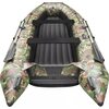 Лодка ПВХ Roger Boat Trofey 3500 (без киля, зеленый камуфляж/черный комби)