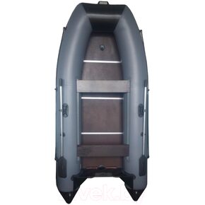 Лодка ПВХ Vivax Т300Р с жестким полом (с килем, серый/черный) Лодка ПВХ Vivax Т300Р с жестким полом (с килем, серый/черный)