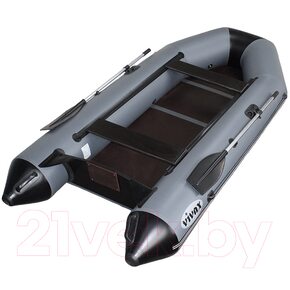 Лодка ПВХ Vivax Т330 с полом-книгой (без киля, серый/черный)